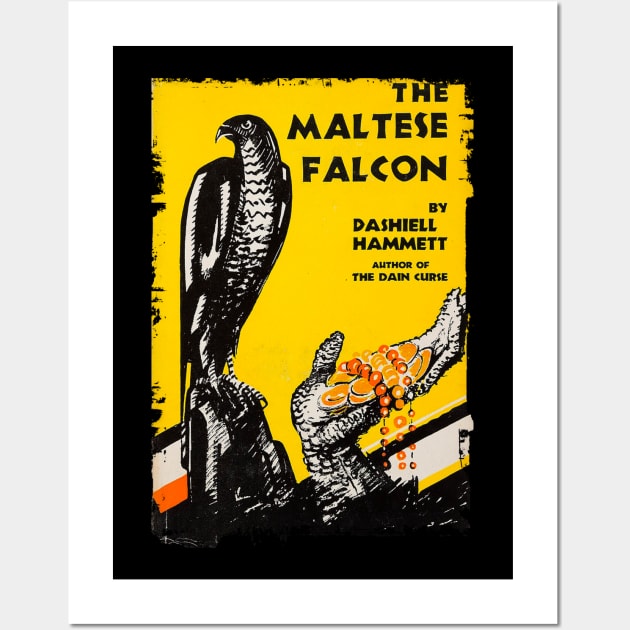 Maltese Falcon - Vintage Book Cover Wall Art by DavidIWilliams